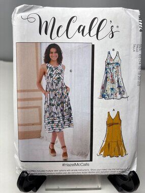 McCalls M7774 Misses Dress Sewing Pattern Size 14 16 18 20 22 Uncut